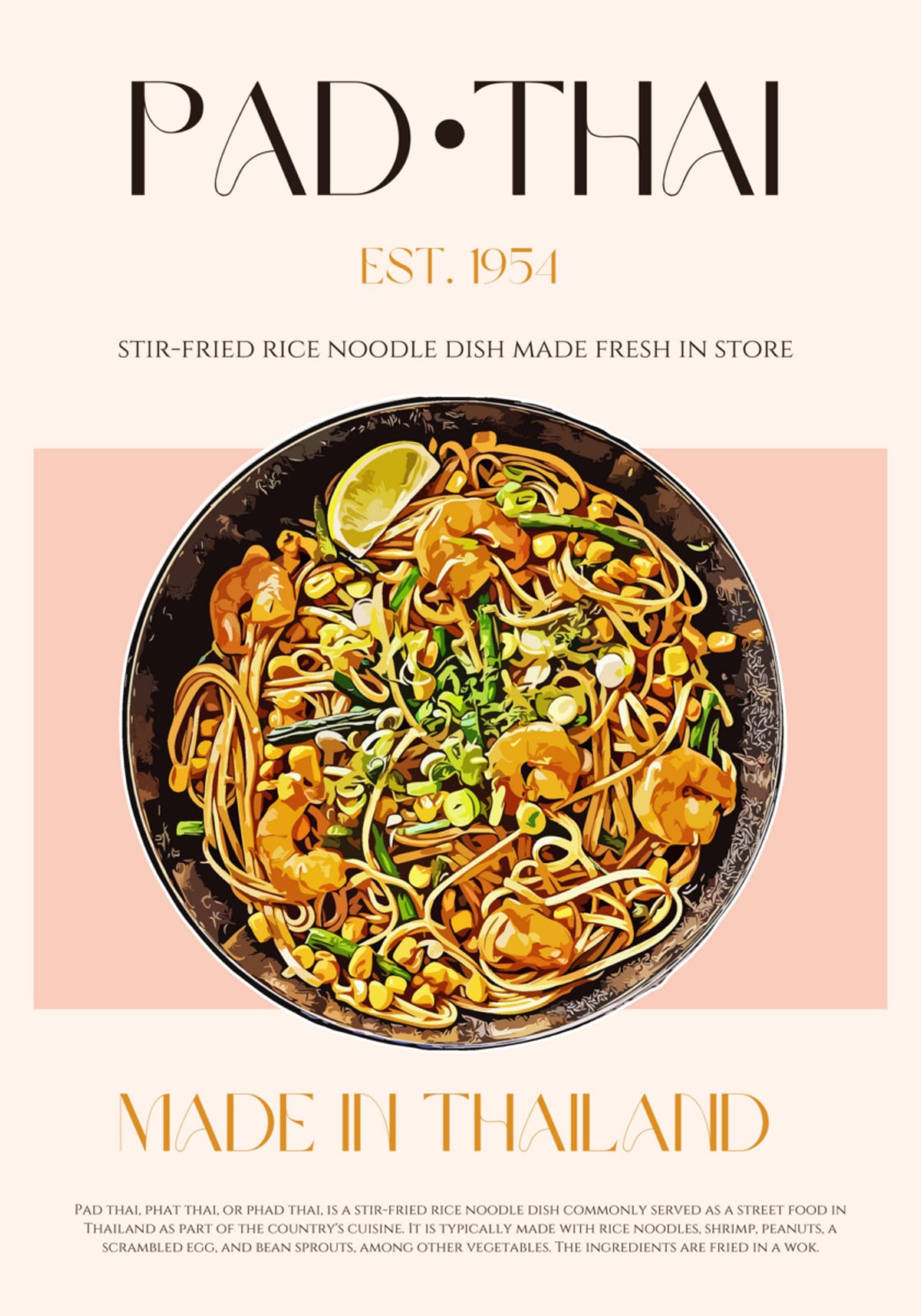 Klasické pad Thai nudle