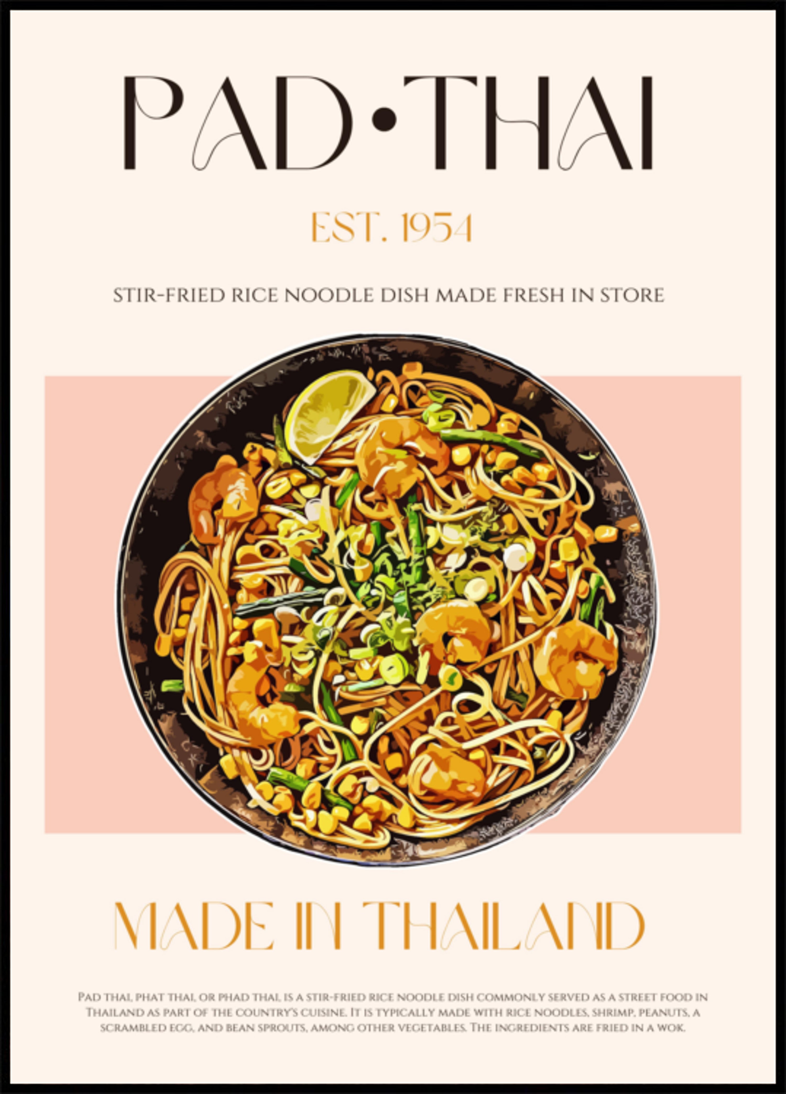 Klasické pad Thai nudle