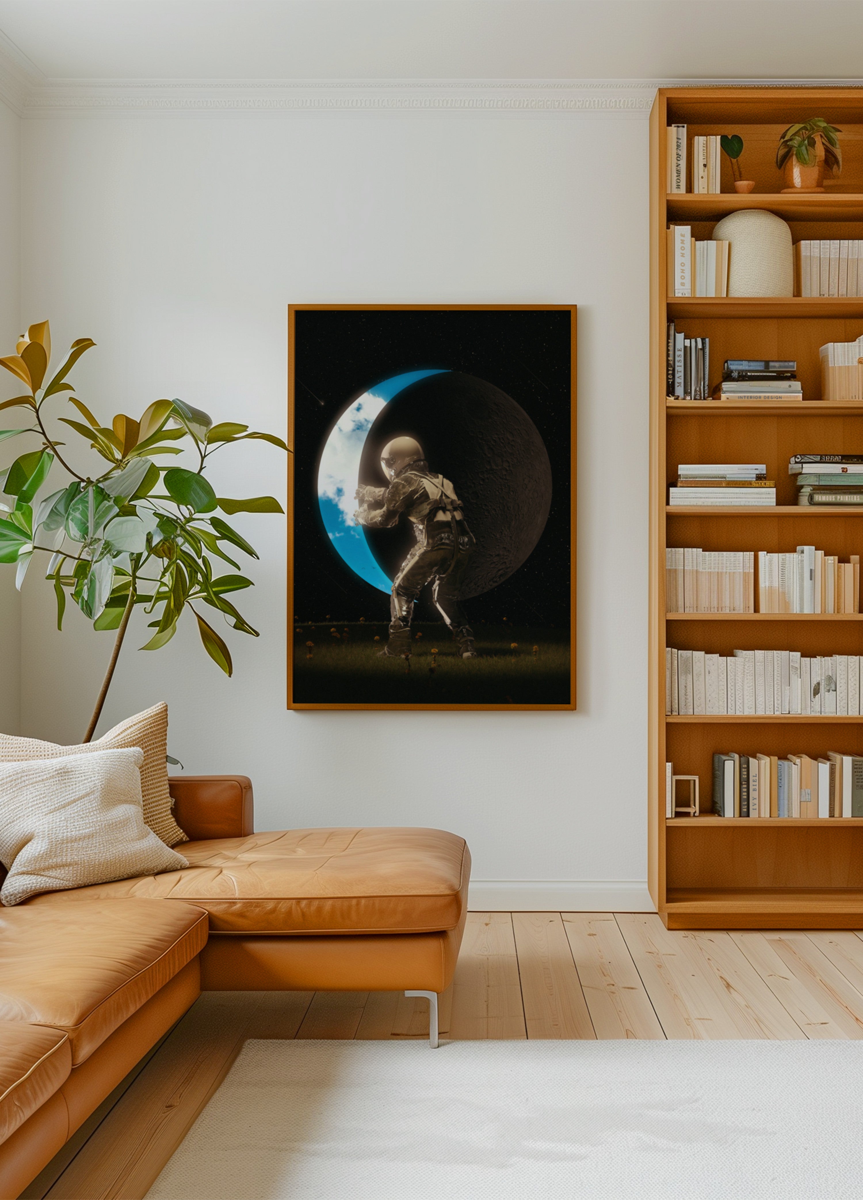 Astronaut držící Měsíc