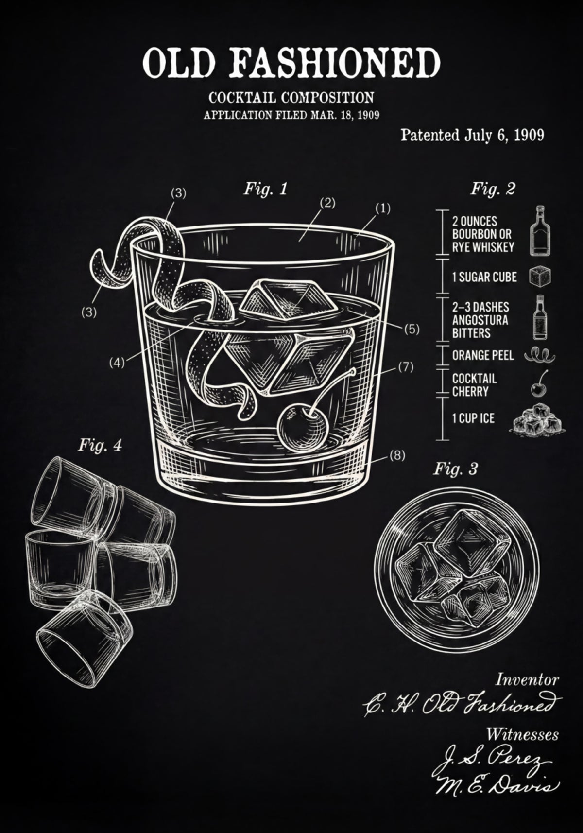 Staromódní koktejlový patent