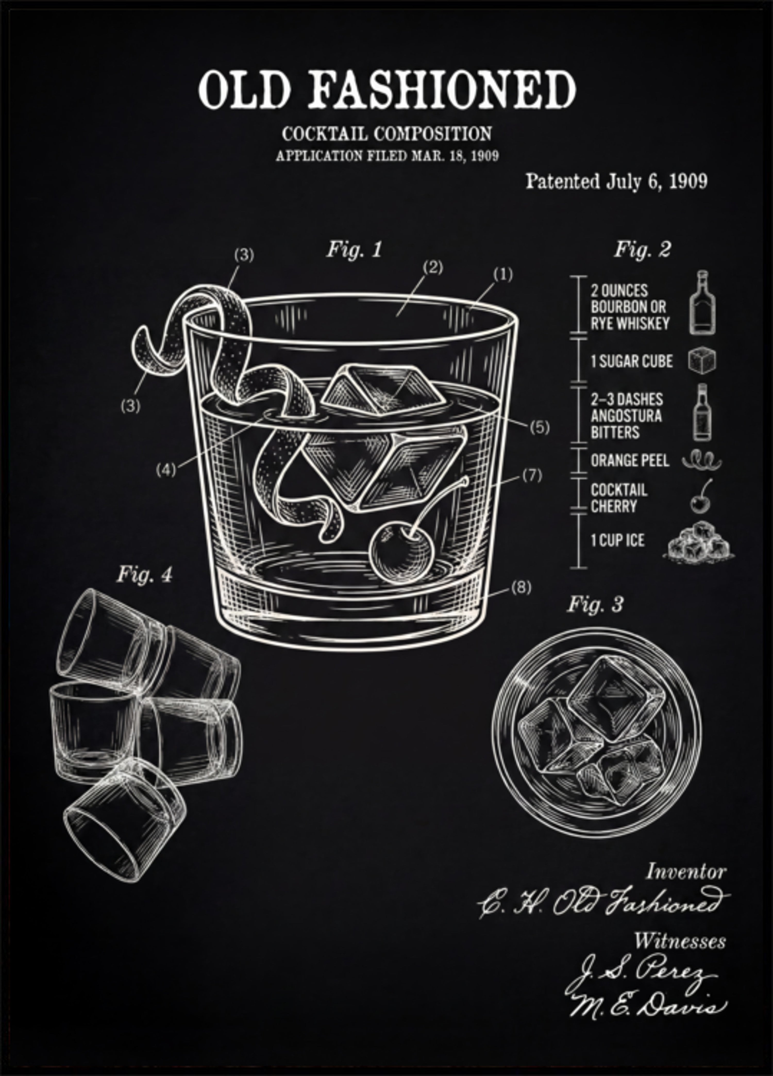 Staromódní koktejlový patent