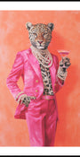 Leopardí růžový oblek Martini