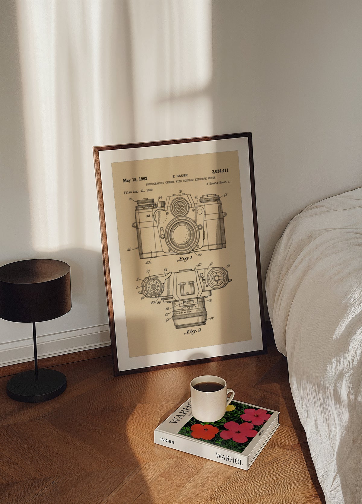 Vintage fotoaparát patent výkresu