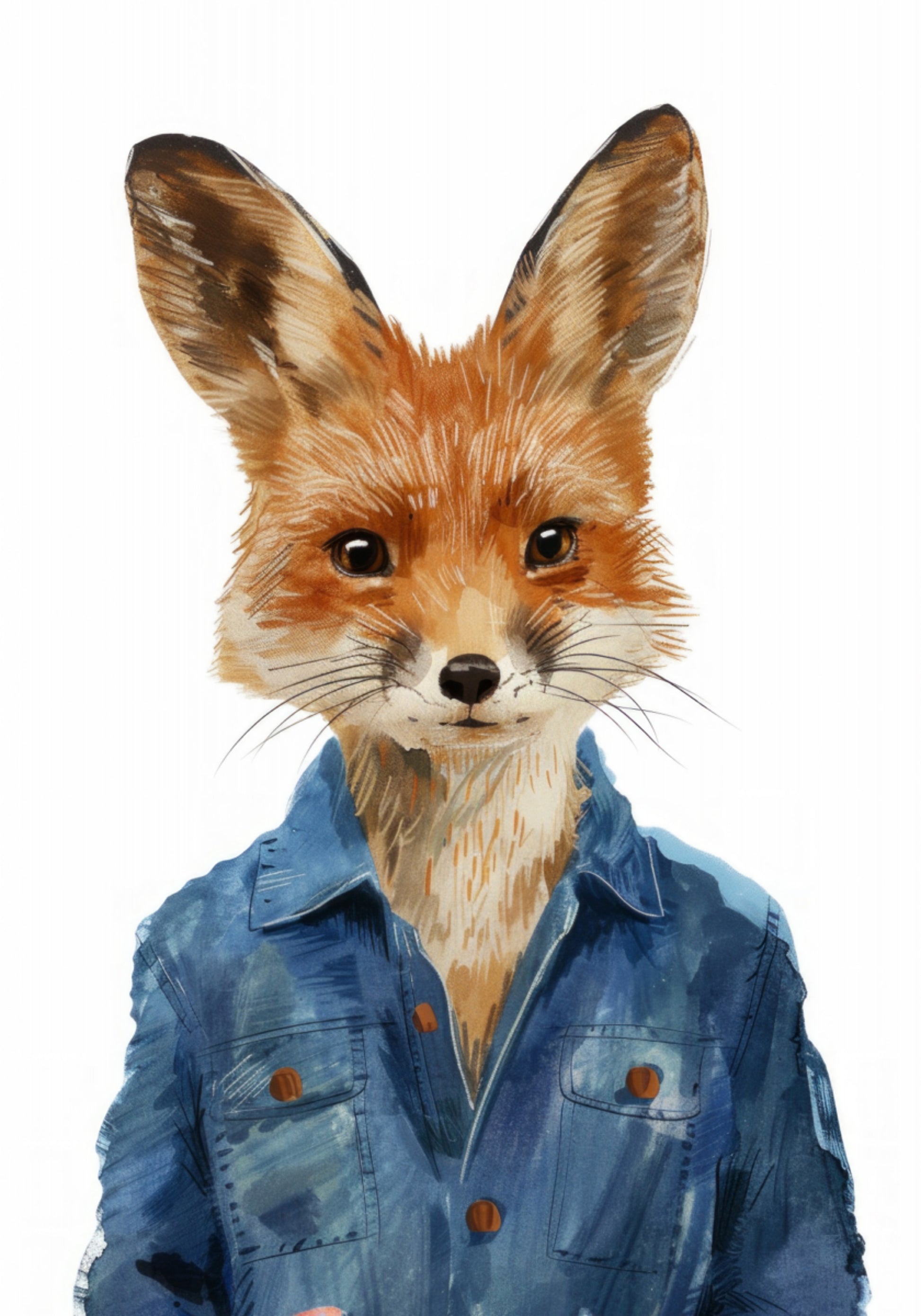 Stylový Fox V Džínové Bundě
