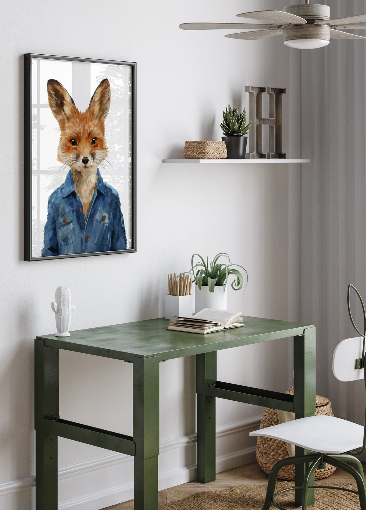 Stylový Fox V Džínové Bundě