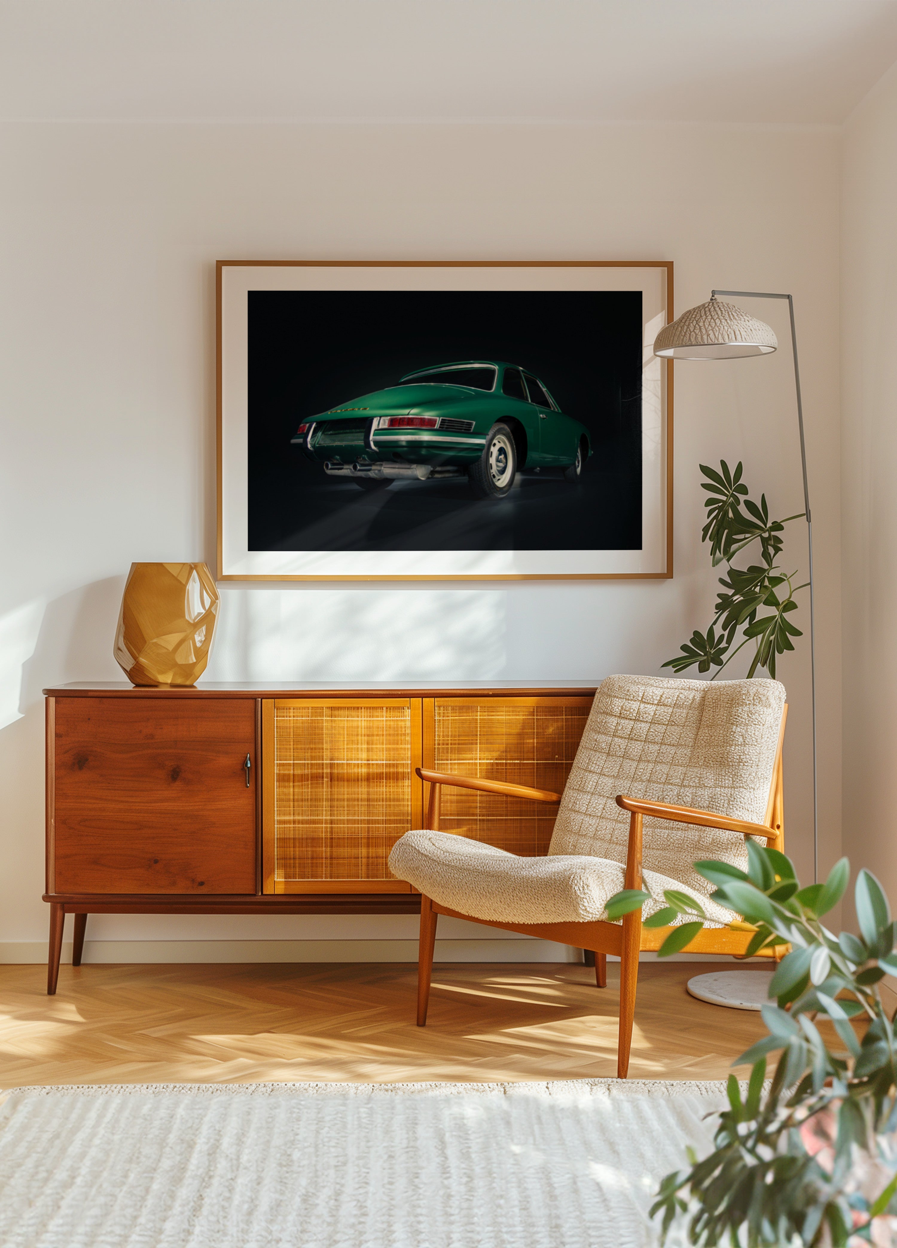Klasické zelené sportovní auto