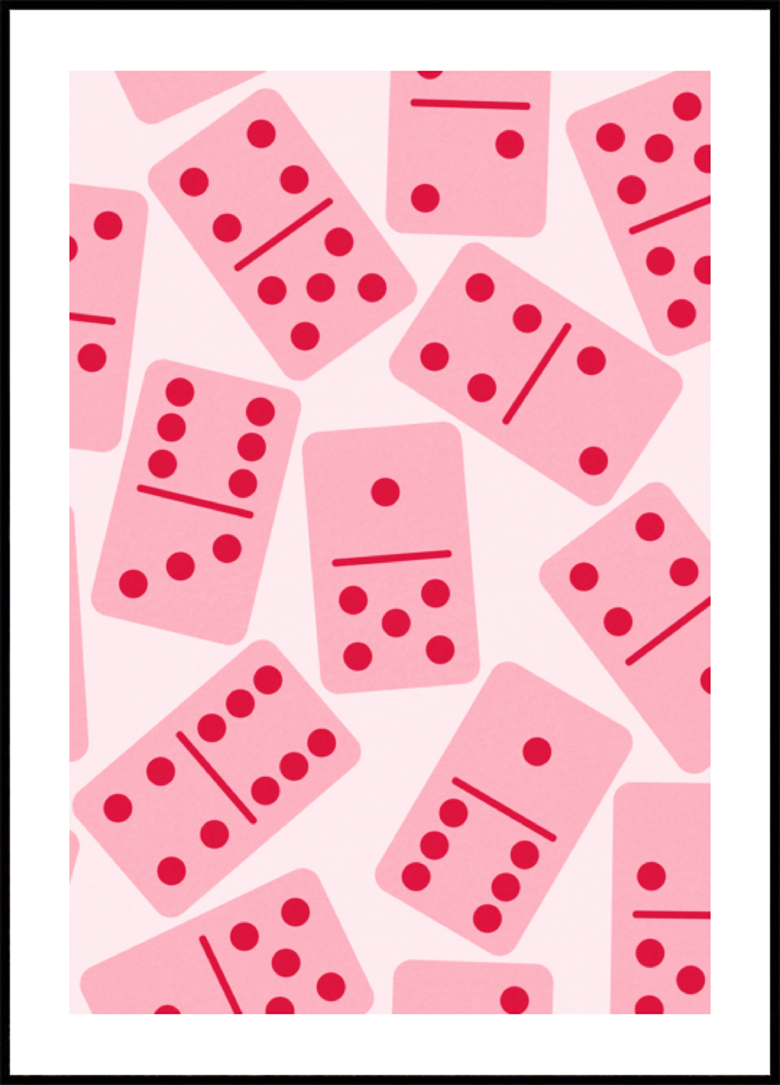 Růžový vzor Domino