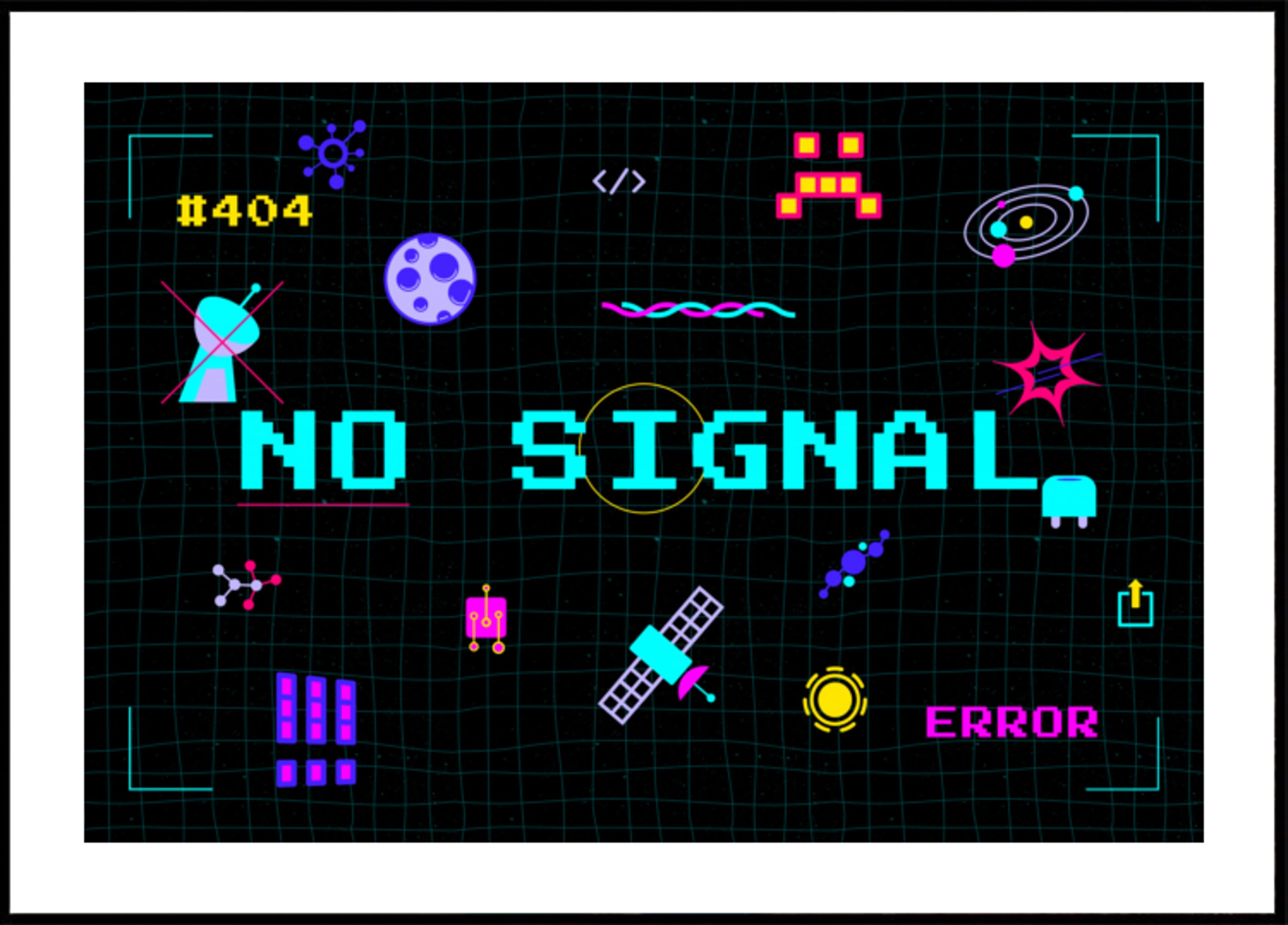 Retro Pixel Bez signálu
