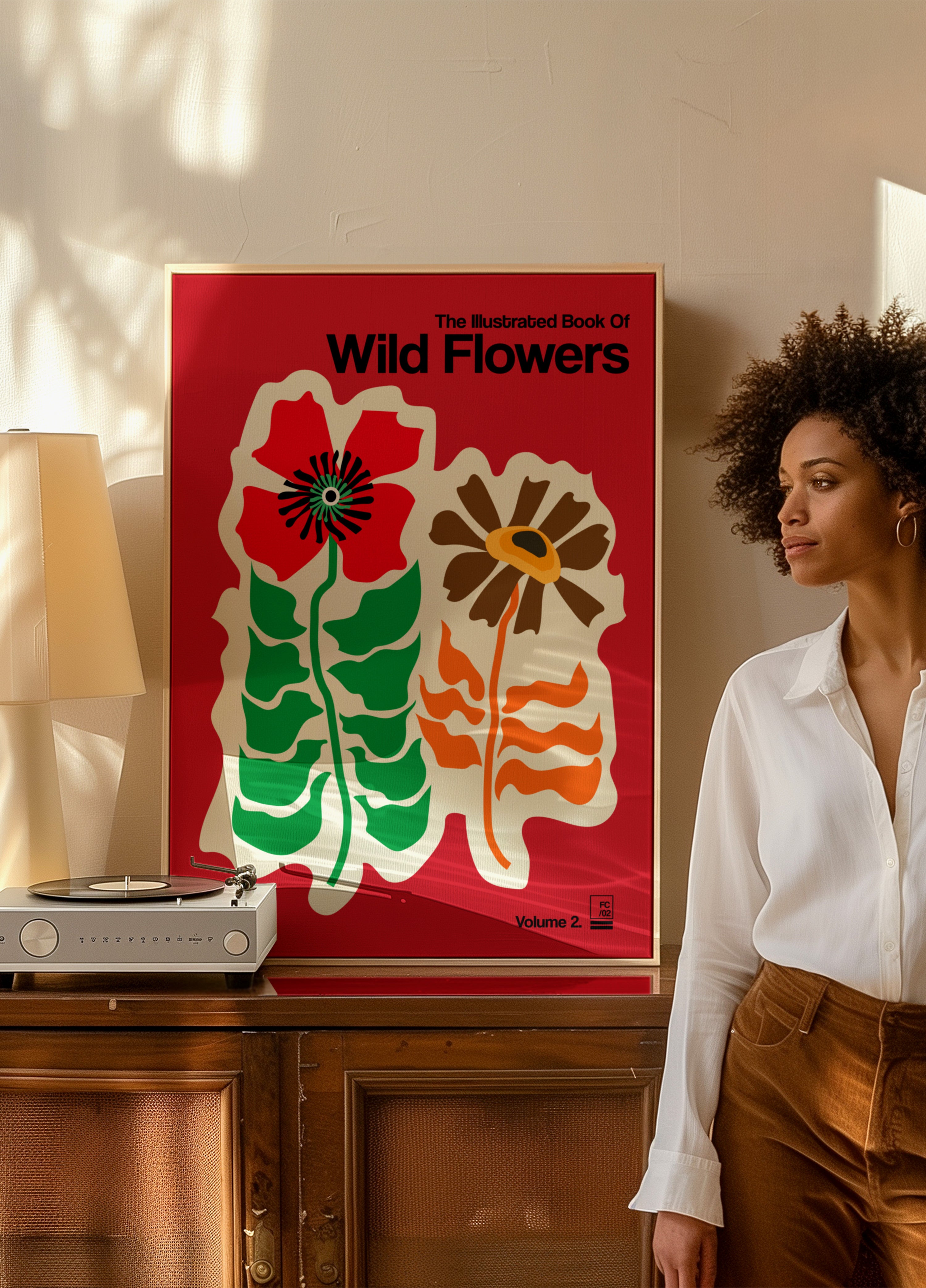 Retro Wildflower Ilustrace