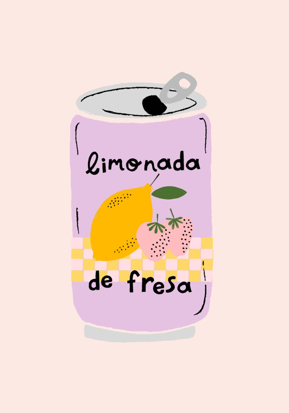 Plechovka s jahodovou limonádou