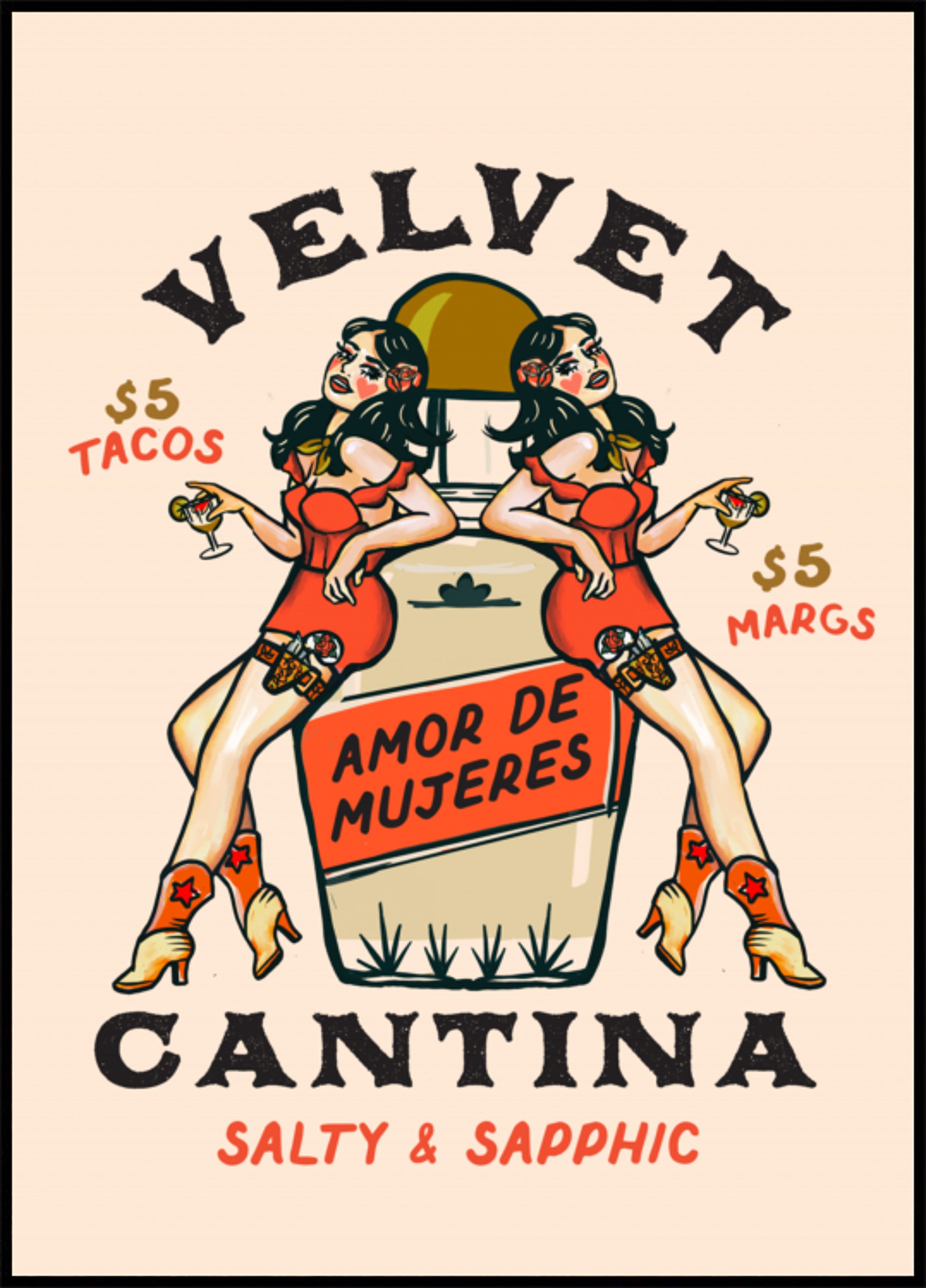 Velvet Cantina mexické jídlo, tacos a bar Margarita