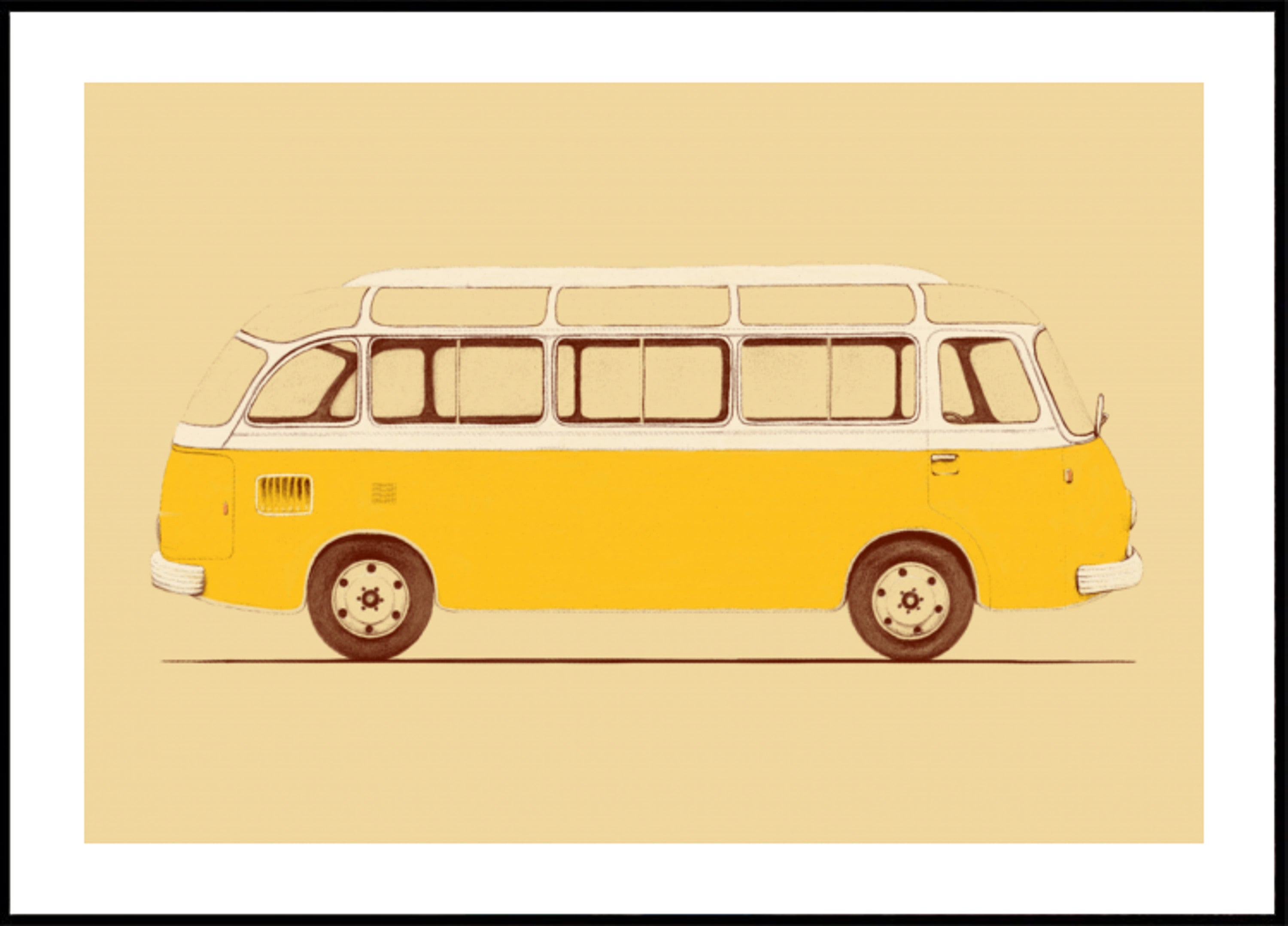 Vintage žlutý autobus