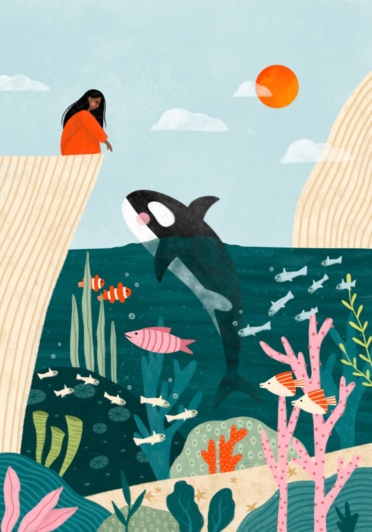 Dívka hodinky Ocean Life
