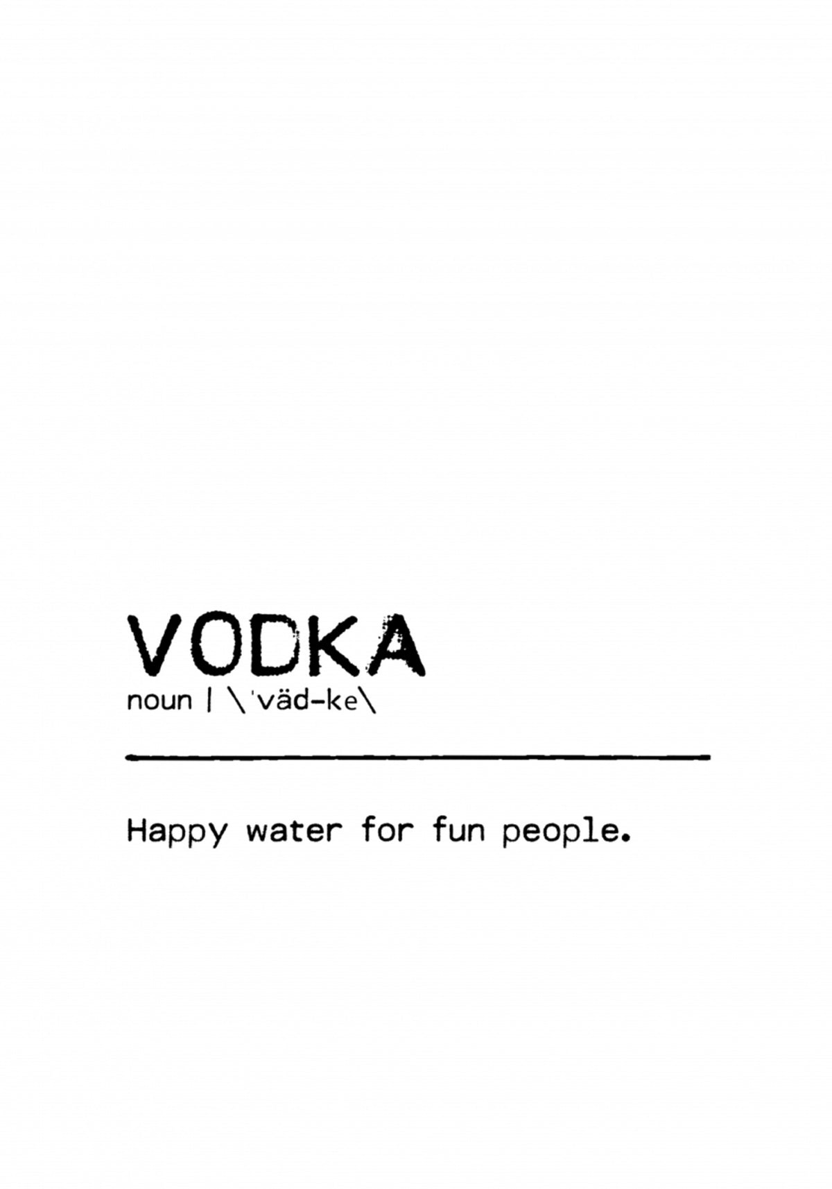 Vodka Happy Water Definice