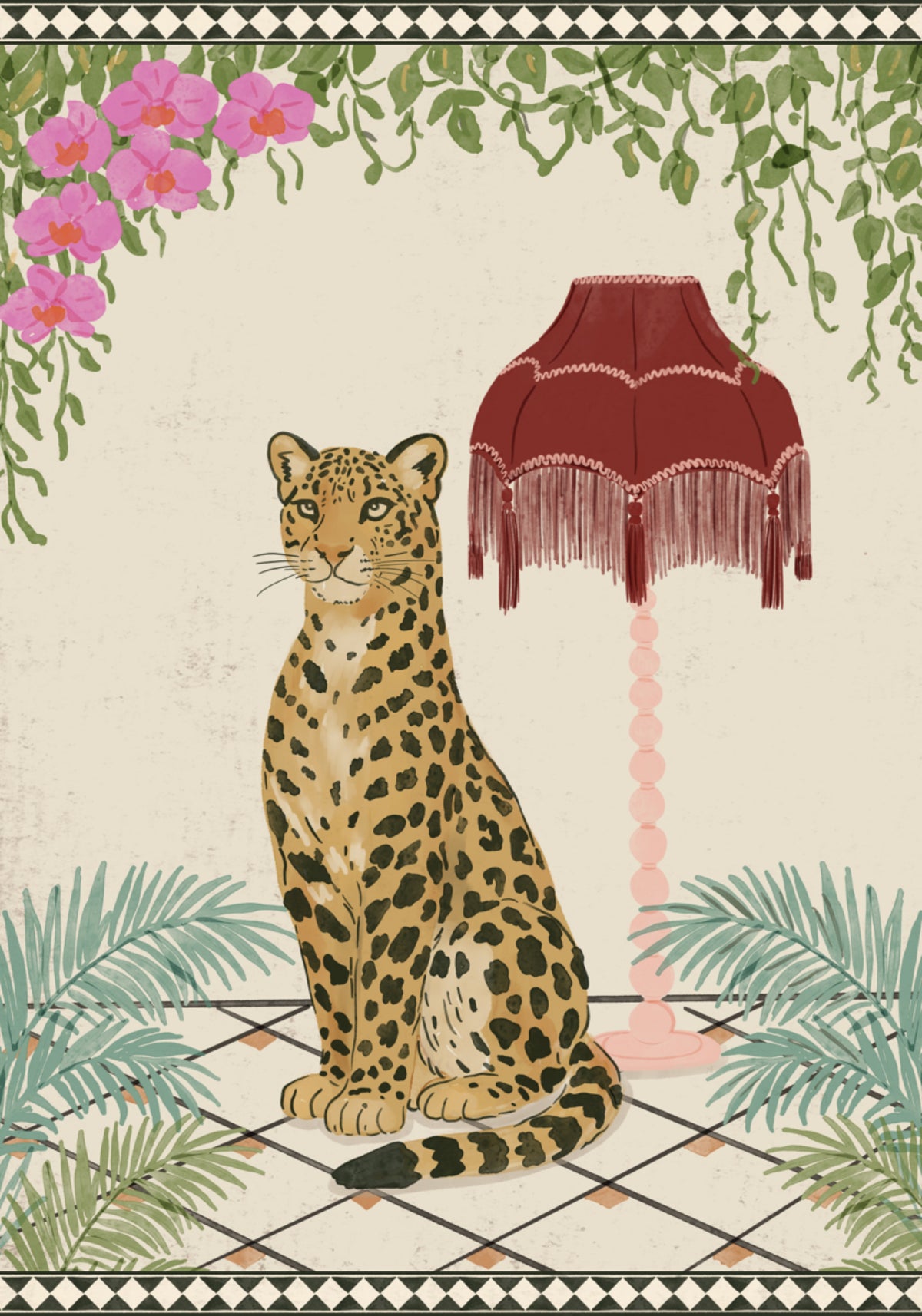 Elegantní tropický leopard