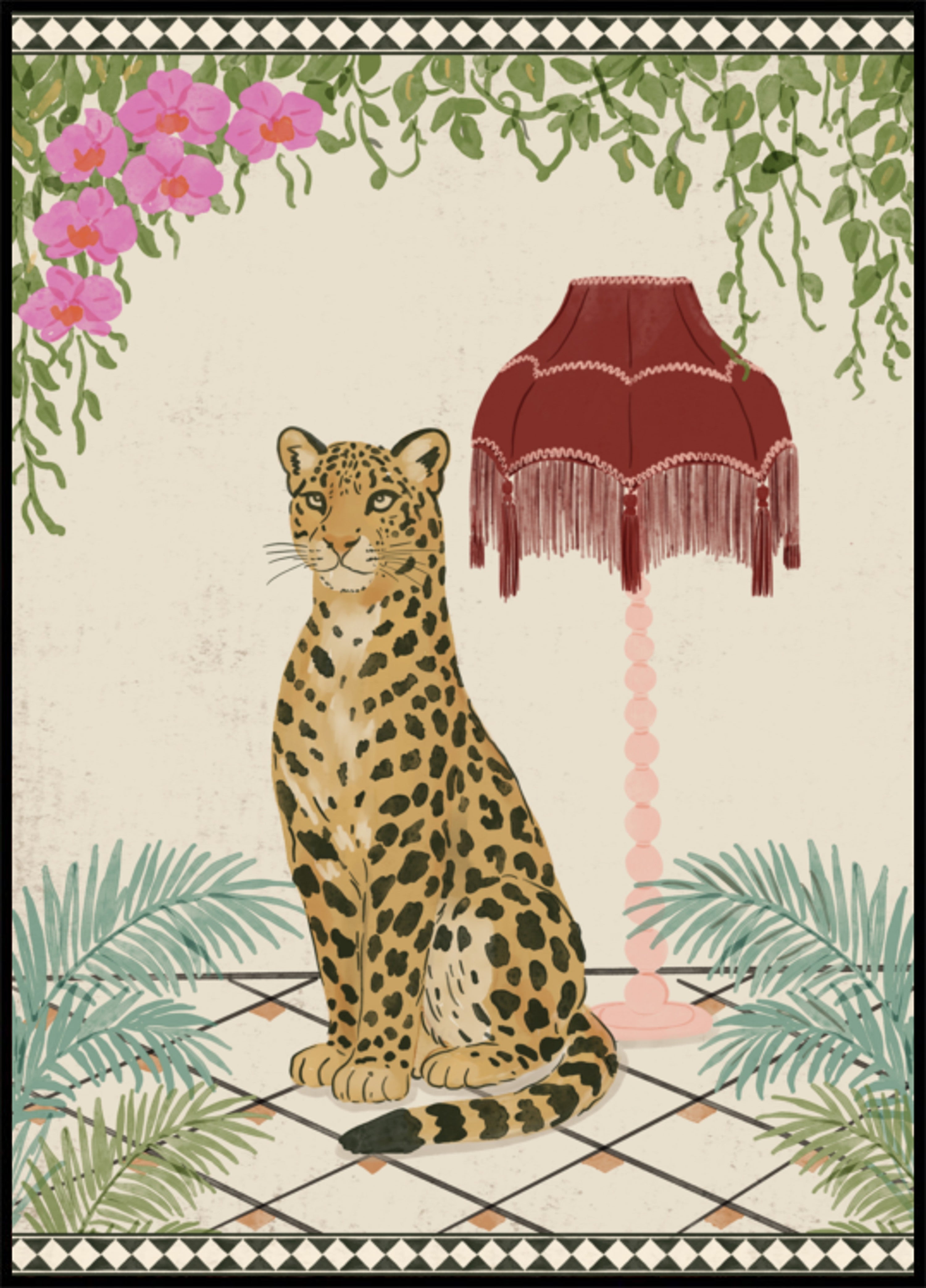 Elegantní tropický leopard