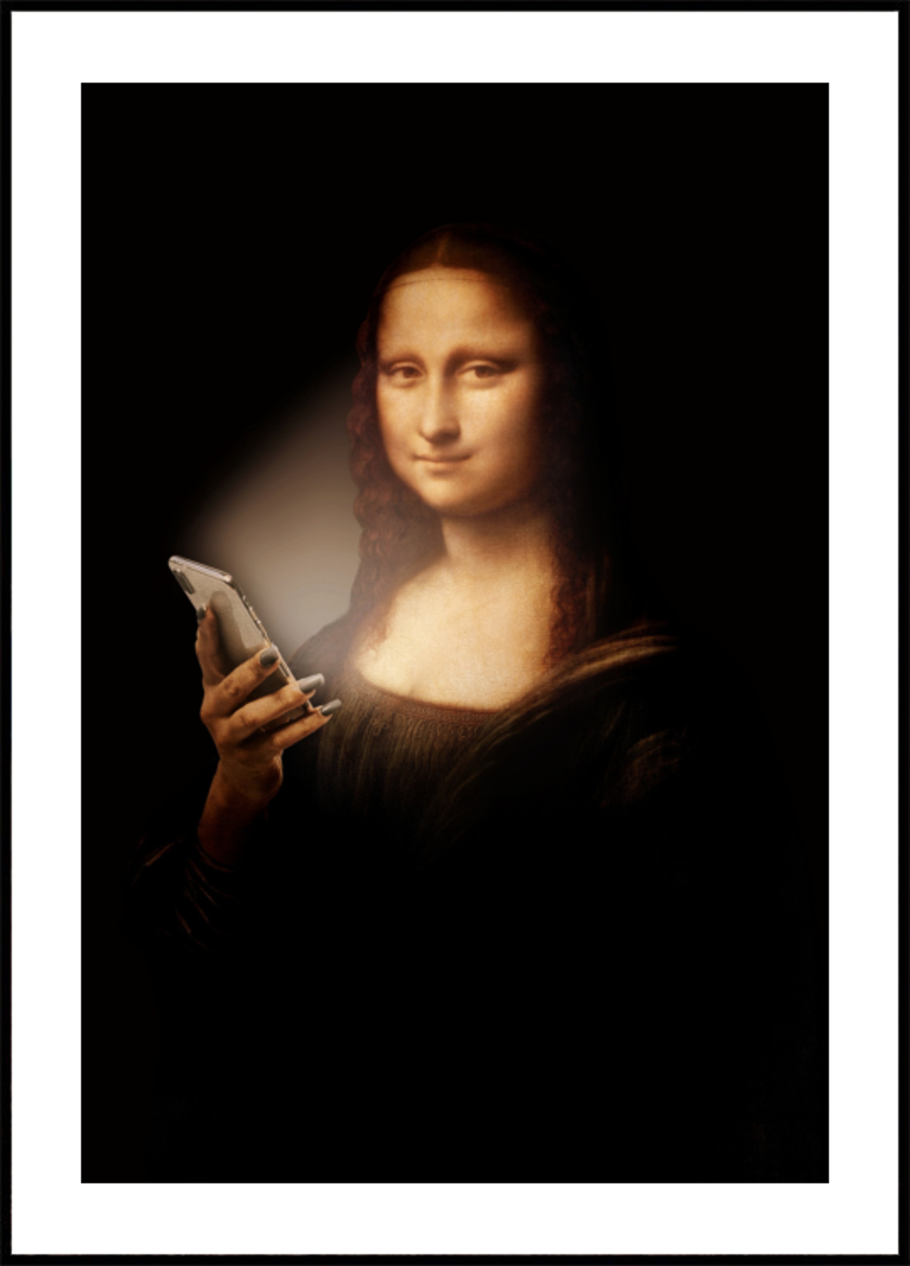 Záře chytrého telefonu Mona Lisa
