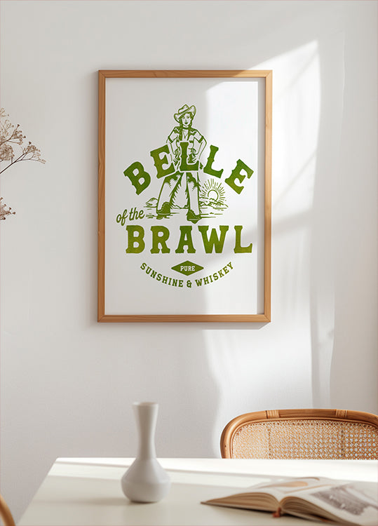Belle Of The Brawl Cowgirl Wall Art (NEW) - Posterbox