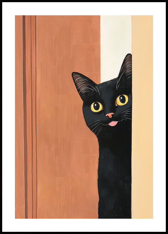 Black Cat Peeking (NEW) - Posterbox