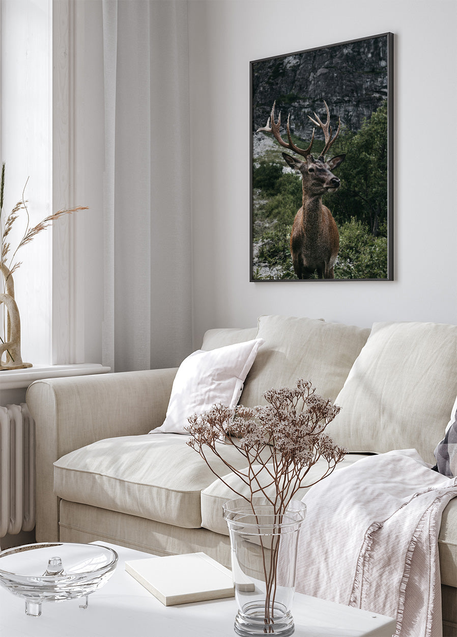 Deer and Mountains Plakat - Posterbox.dk