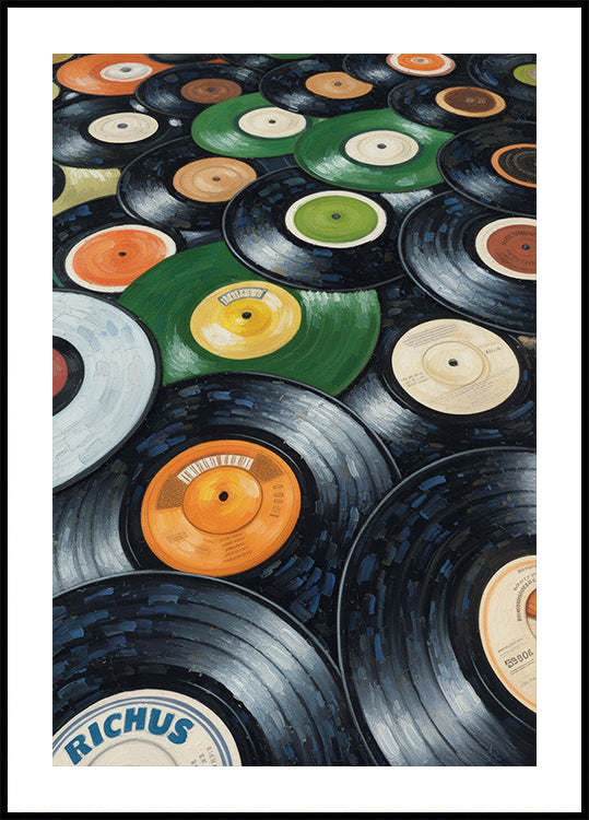 Vinyl Collection Pattern Poster - Posterbox