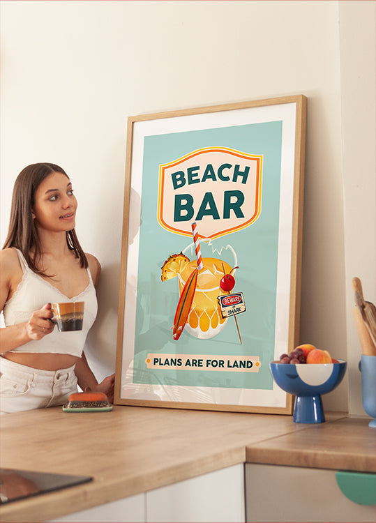 Beach Bar Summer Tropical Cocktail Bar Art (NEW) - Posterbox