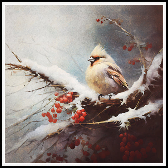 Winter&Feathered Perch Plakater - Posterbox