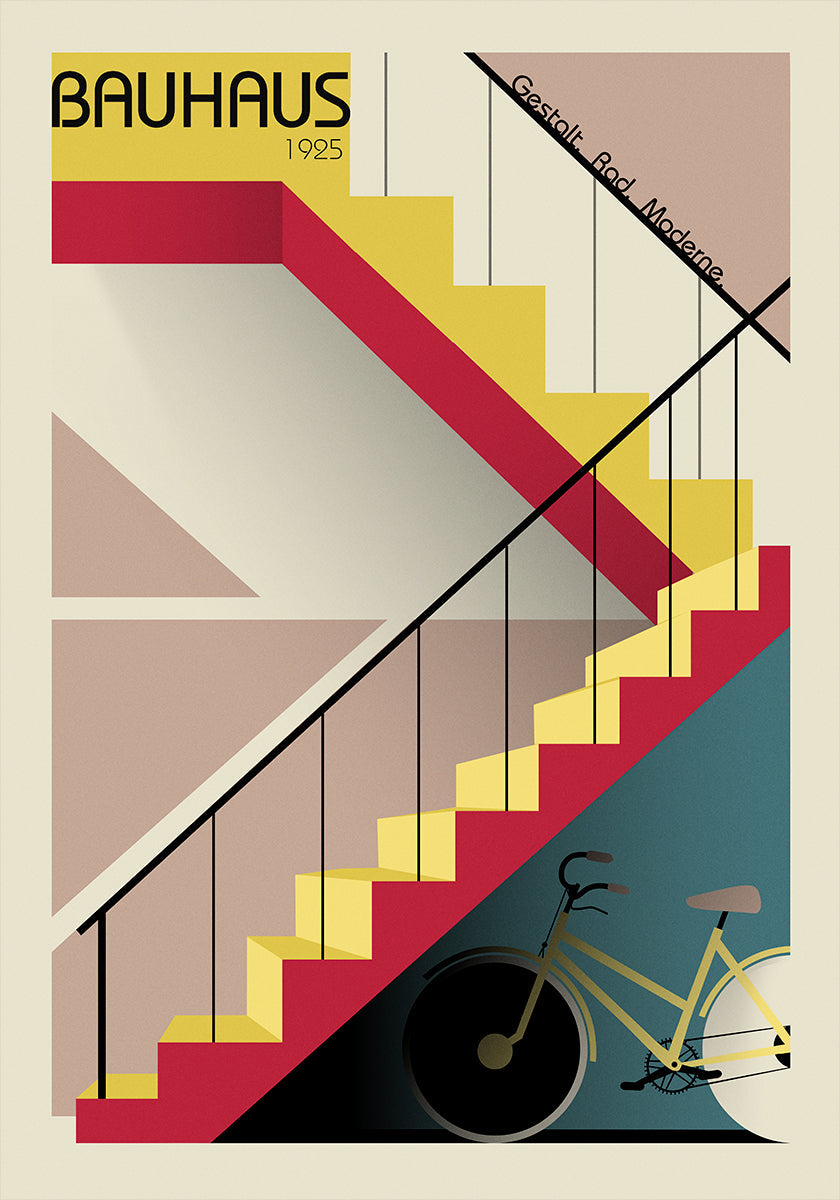 Bauhaus-Gestalt. Rad. Moderne Shape. Wheel. Modern (NEW) - Posterbox