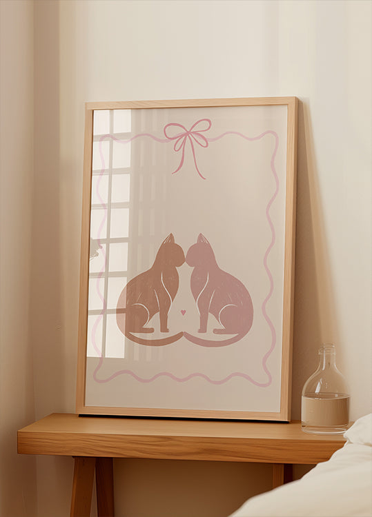 Two Cats in Love Plakat