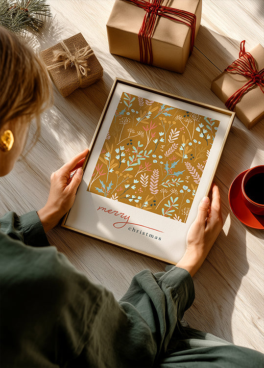 Merry Christmas Bronze Plakat - Posterbox