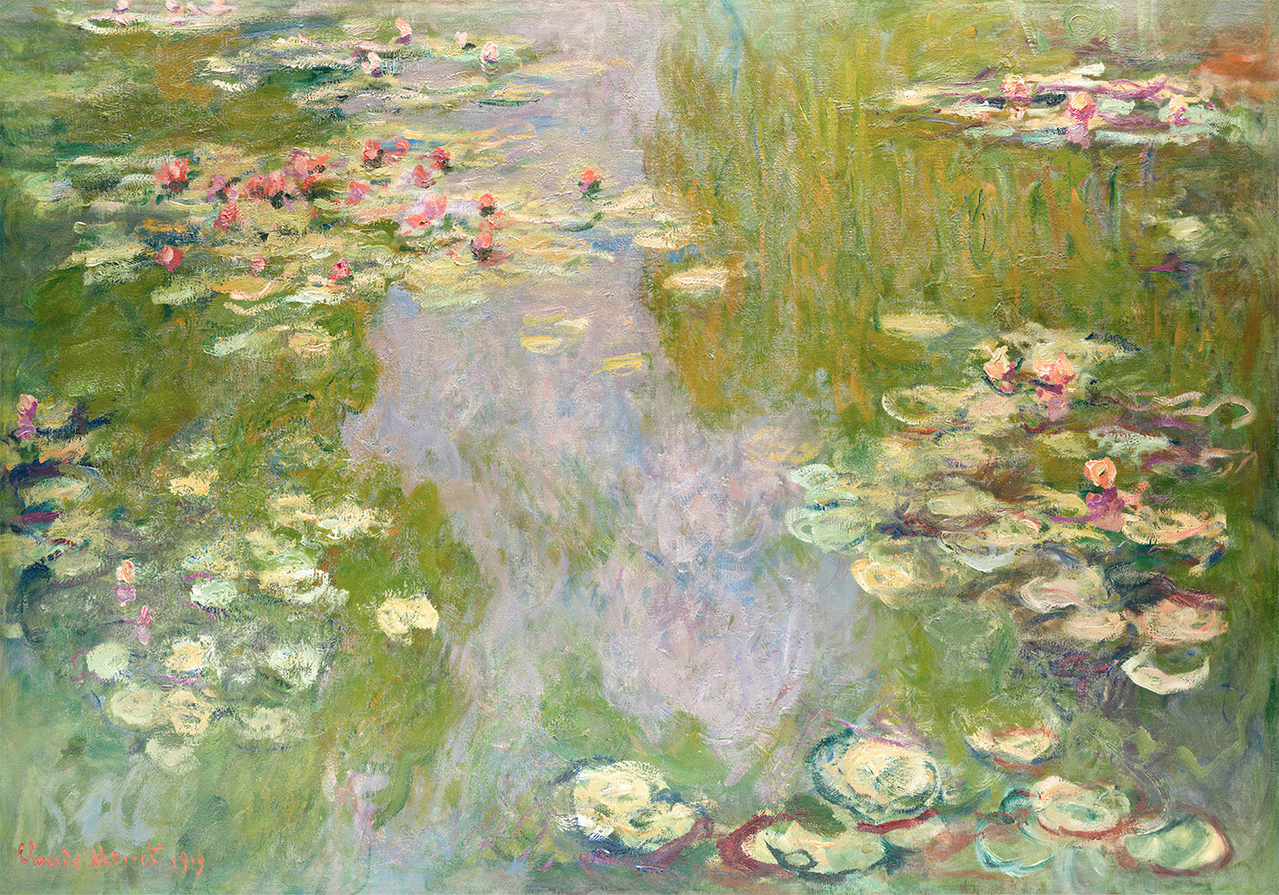 Plakát Water Lilies Landscape 1919 od Clauda Moneta