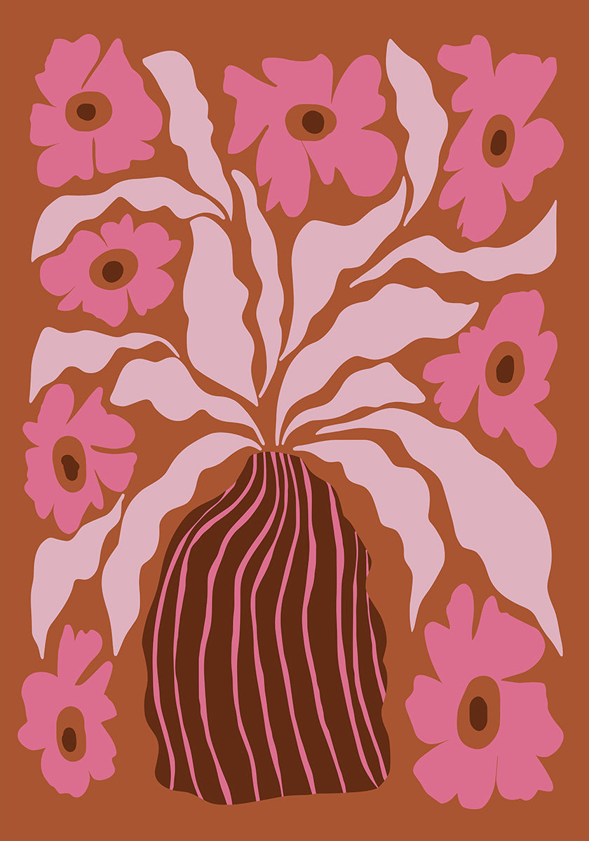 Mid-century blooming pot (NEW) - Posterbox