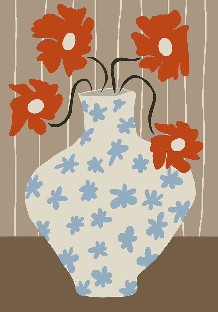 Vintage floral pottery (NEW) - Posterbox
