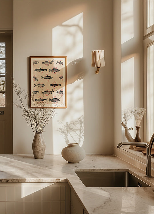 Ryby V Geometrics Nº4 Plakát