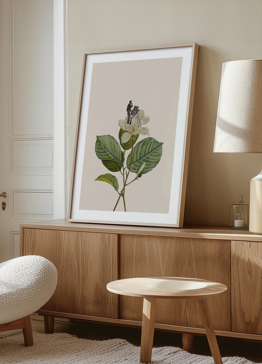 Botanický vintage kameraman plakát