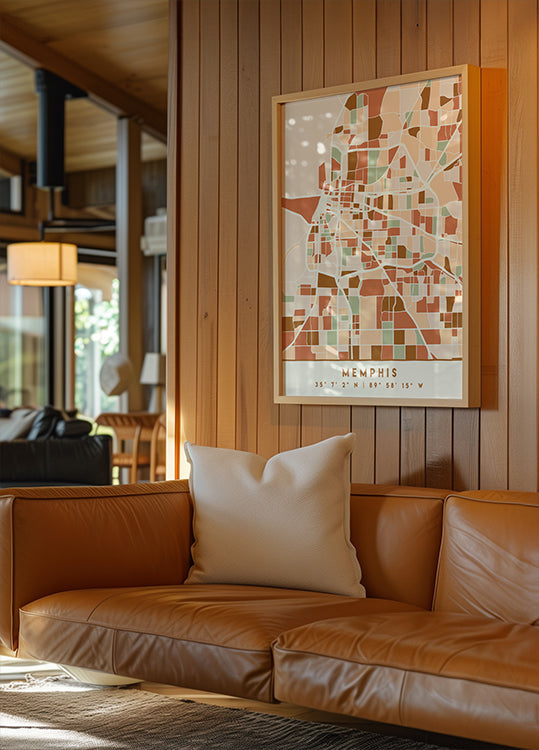 Plakát Black Maps Earth Tones 51