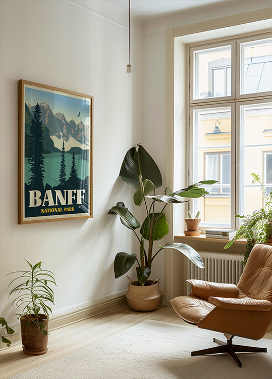 Národní park Banff Cestovní tisk plakátu