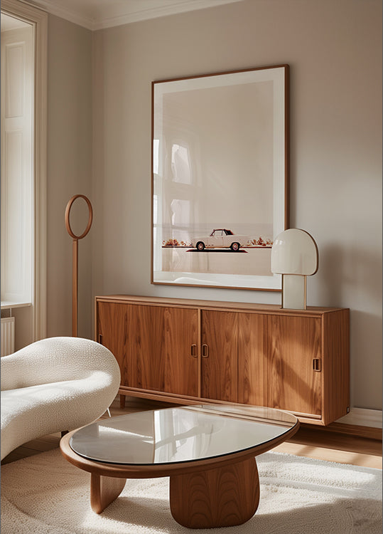 Plakát na pobřeží Kalifornie