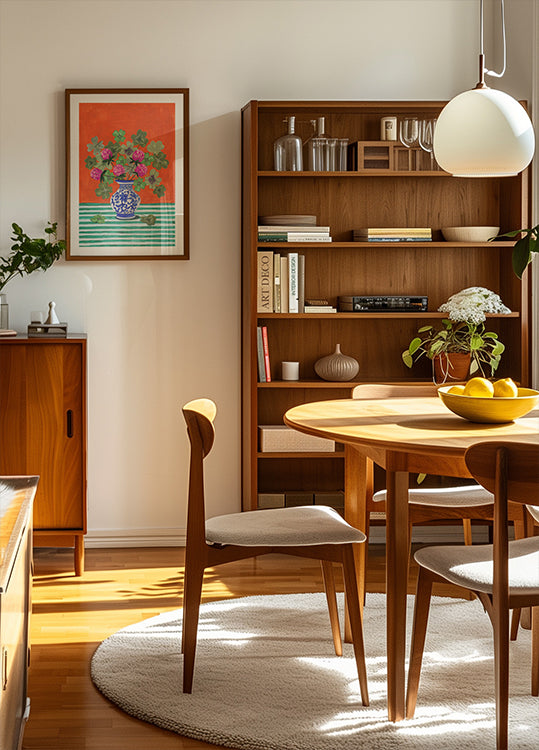 Plakát jetel a růžové květy