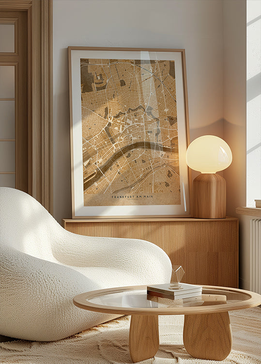 Sepia vintage mapa Essenu v Německu (NOVINKA)