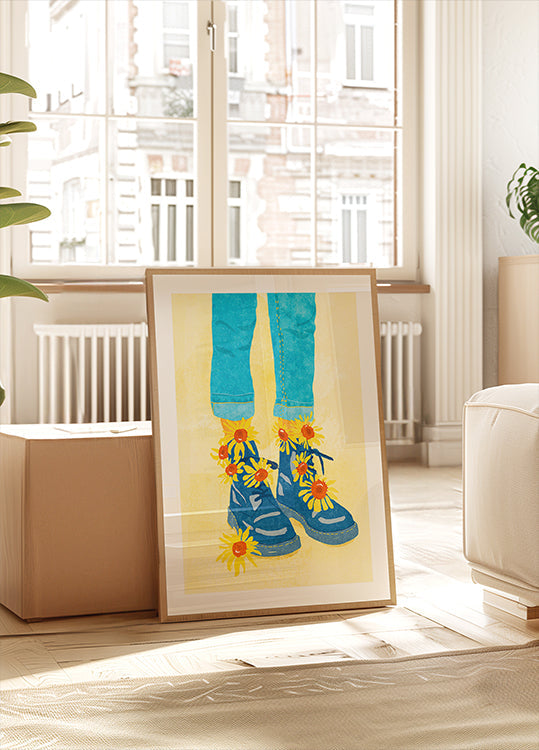 Plakát slunečnice Procházka