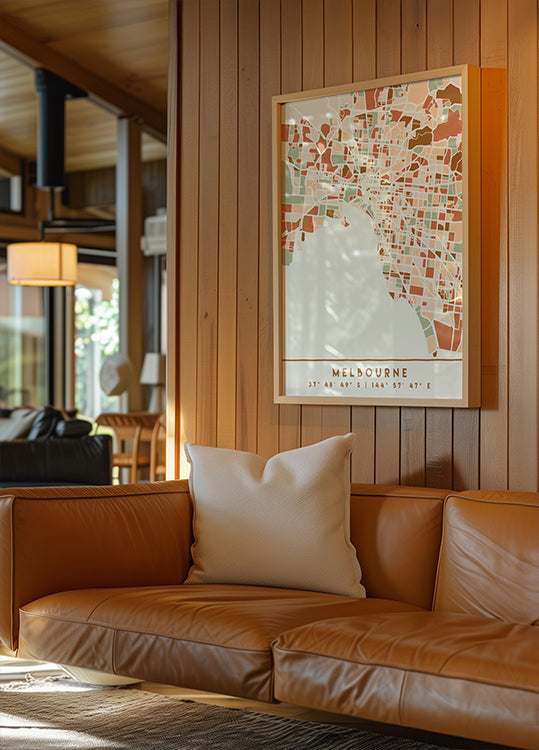 Plakát Black Maps Earth Tones 50