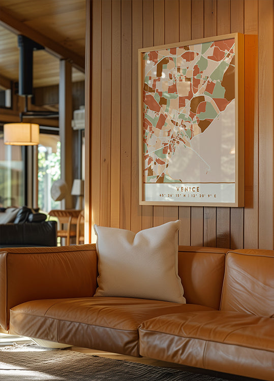 Black Maps Earth Tones 91 Plakát