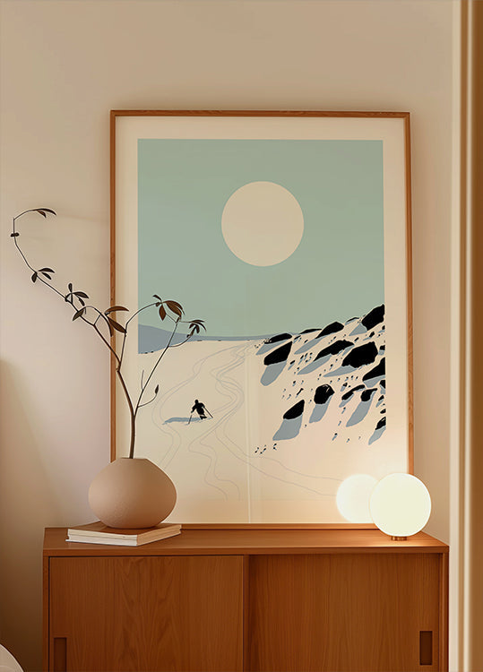 Plakát Snowy Mountain Descent