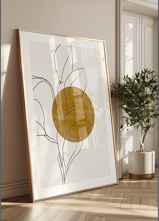 Plakát Line Leaf Harmony