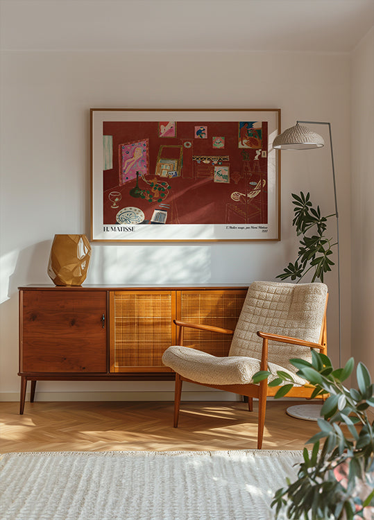 Plakát The Red Studio od Henriho Matisse