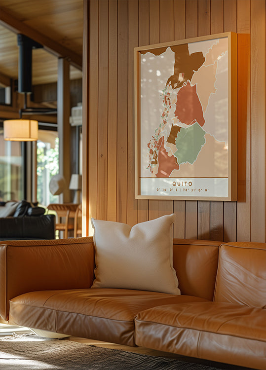 Plakát Black Maps Earth Tones 70