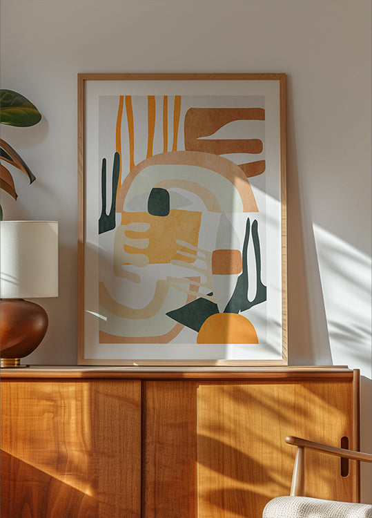 Geometrické tvary abstraktní harmonie plakát