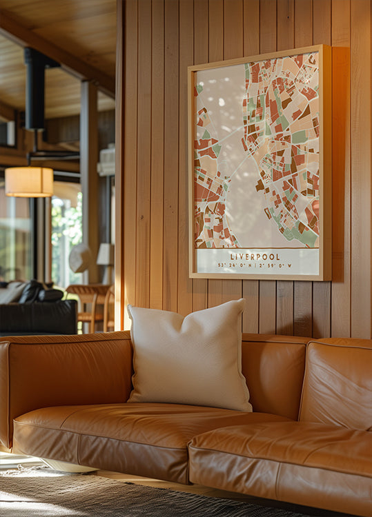 Black Maps Earth Tones 40 Plakát