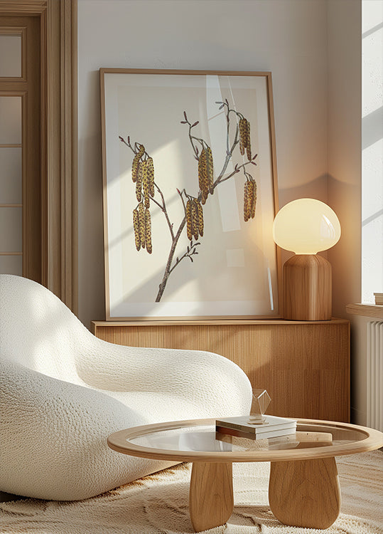 Líska olše (alnus Regosa) ze severoamerických divokých květin (1925) Mary Vaux Walcott. plakát